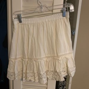 Urban outfitters white lace mini skirt